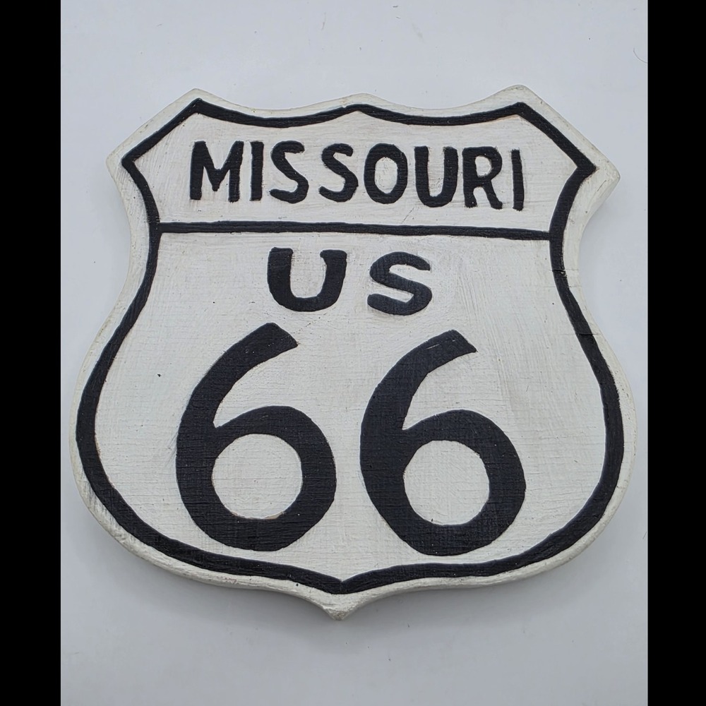 Missouri Route 66 Wood Sign US Highway Shield Wall Decor Rustic Plaque